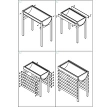 Instructions de montage pour un potager surélevé en quatre étapes