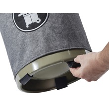 Poubelle à déchets de barbecue grise avec poignée pour l''élimination des déchets