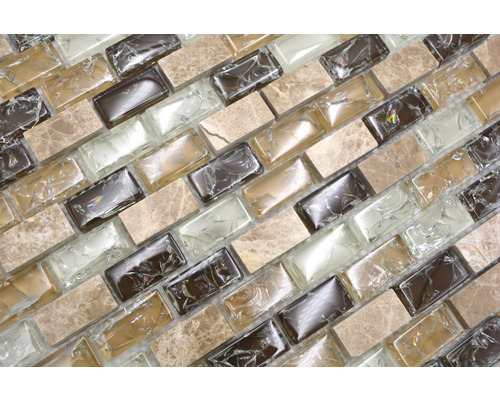 Mosaïque en verre et pierre