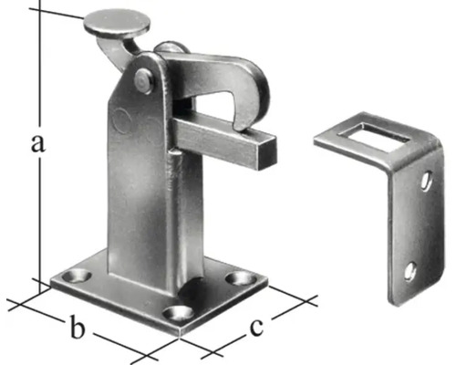 Butée de porte métallique avec équerre pour montage