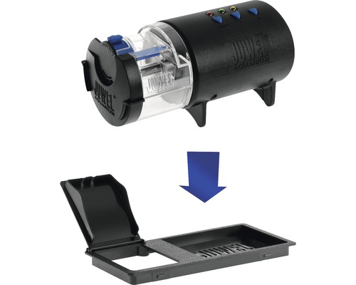 Juwel Futterautomat mit Batterien und Dosierhilfe für Aquarienfutter