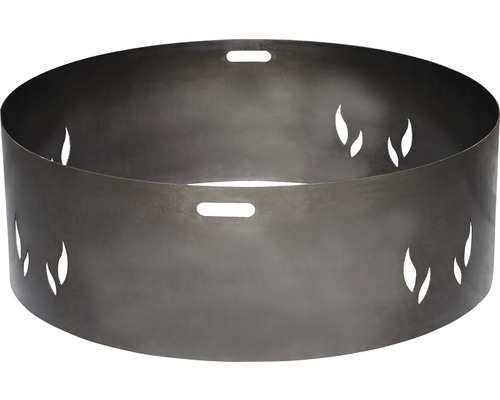 Brasero en acier avec motif de flammes