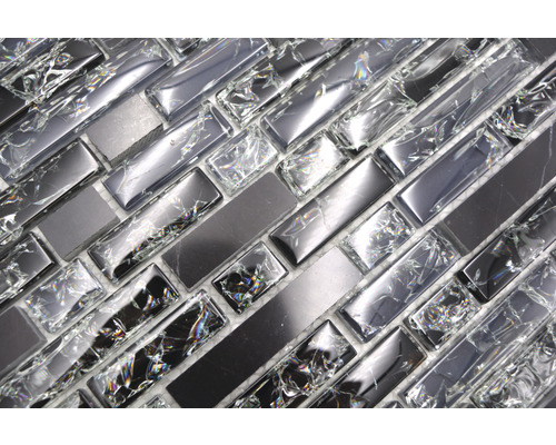 Mosaïque en verre et pierre