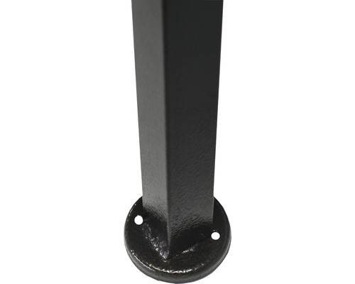 Pied de table carré noir avec plaque de base