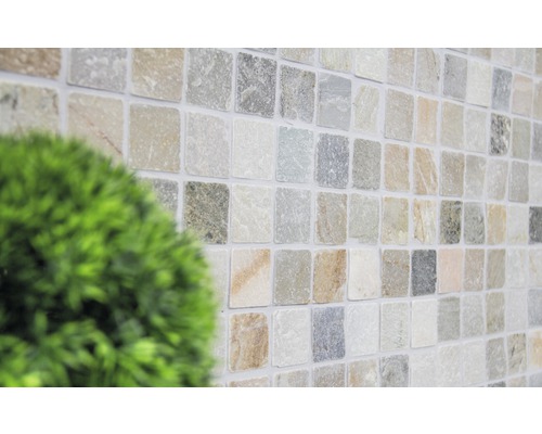 Mosaïque avec aspect pierre naturelle