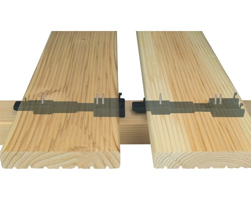 Connecteur de lame de terrasse pour la fixation des lames en bois