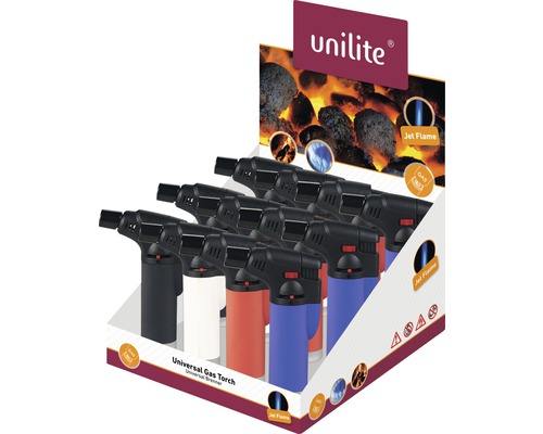 Display mit Universal Gasbrennern von Unilite