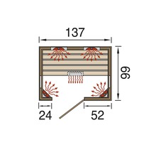 Cabine infrarouge Weka Mila 2 137x99x190 cm