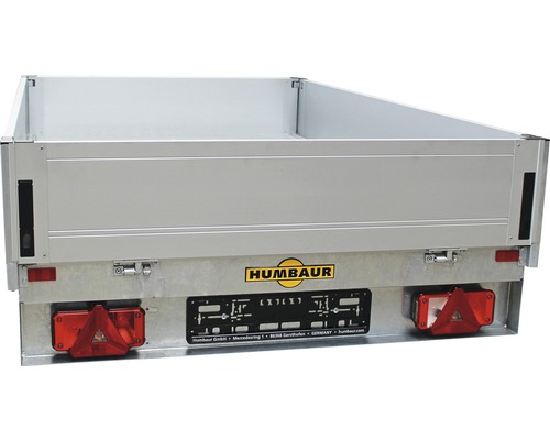 Vue arrière de la remorque Humbaur