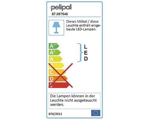 Energieeffizienzlabel mit LED-Lampen von A++ bis E