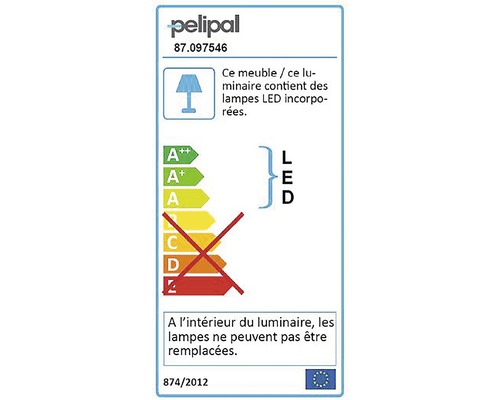 Étiquette énergétique avec indication LED