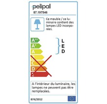 Étiquette énergétique pour une lampe avec LED intégrées