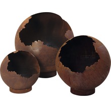 Dekorative Gartenkugeln aus Metall, Set mit drei Stück