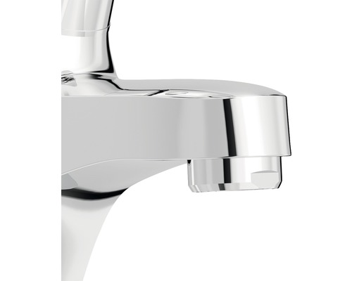 Vue détaillée d''un robinet chromé