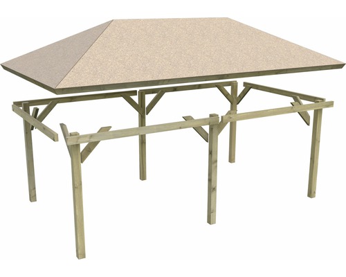 Kit de pavillon en bois avec toit