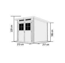 Image d''un abri de jardin avec des dimensions