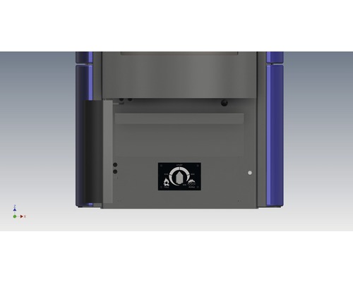 Poêle à bois avec panneau de commande pour fonctionnement au bois et au charbon