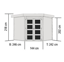 Image d''un abri de jardin avec dimensions