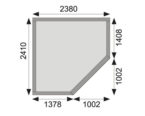 Grundrisszeichnung mit Maßangaben