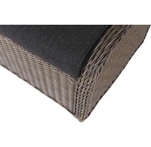 Gartensessel Destiny Casa Relax, verstellbar, Polyrattan, vintage grau