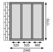 Abri de jardin Karibu Selbitz 2 255 x 232 cm naturel