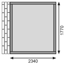 Abri de jardin Karibu Selbitz 2 255 x 232 cm naturel