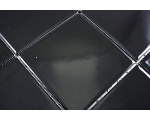 Gros plan de carreaux de mosaïque noirs