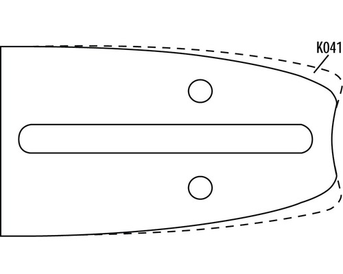 Contour de coupe d''une chaîne de tronçonneuse