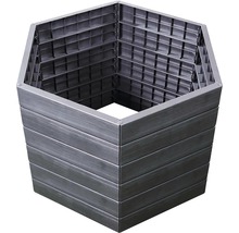 Sechseckiger Pflanzkübel aus Kunststoff