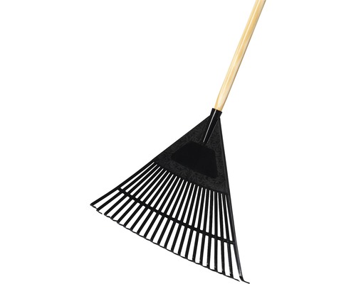 Balai à feuilles avec manche en bois