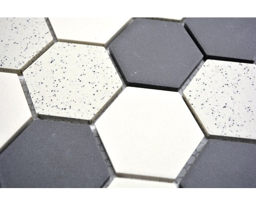 Carreaux hexagonaux en différentes versions.