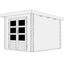 Holzgartenhaus mit Doppeltür