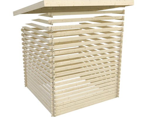 Maison de jardin en bois en construction avec toit