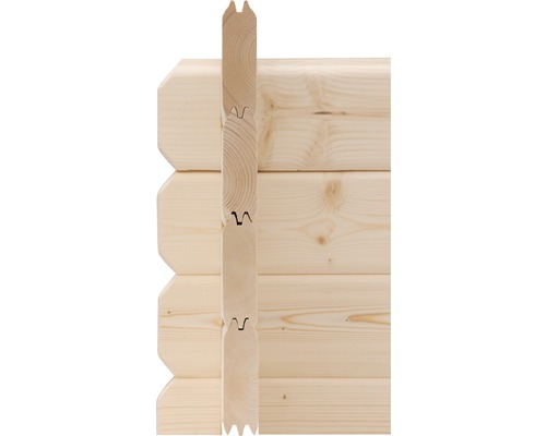Planches de bois avec assemblage rainure et languette en détail