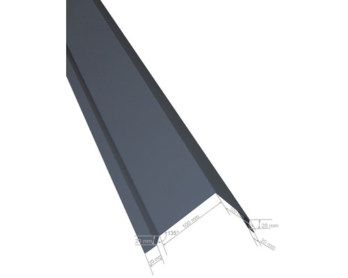 Illustration eines Kantenschutzprofils mit Massangaben