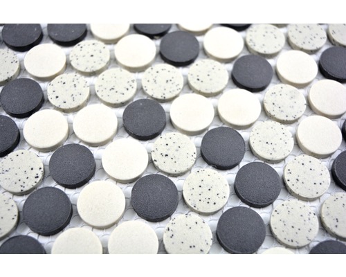 Carreaux de mosaïque en céramique de forme ronde avec motif à points