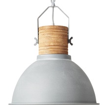 Hängelampe mit Holz- und Metallelementen