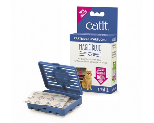Catit Magic Blue Purificateur d''air pour litières avec filtre et cartouche