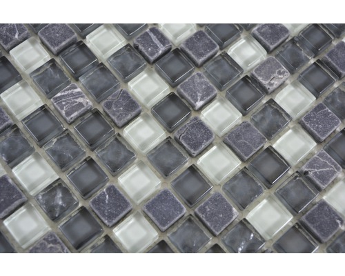 Mosaïque en verre et pierre