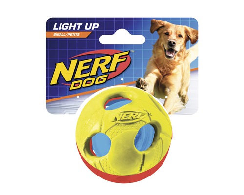 Nerf Dog Spielball für kleine Hunde, gelb und rot
