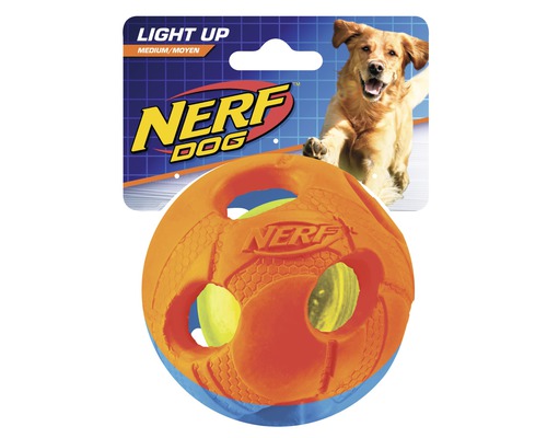 Nerf Dog Leuchtball, mittelgroßer Hundespielball