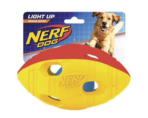 Nerf Dog Footballspielzeug mit Löchern