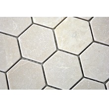 Carreaux de marbre hexagonaux en gros plan