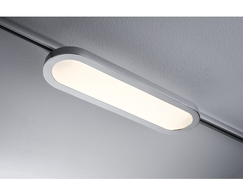Ovale LED-Deckenleuchte auf einer Schiene