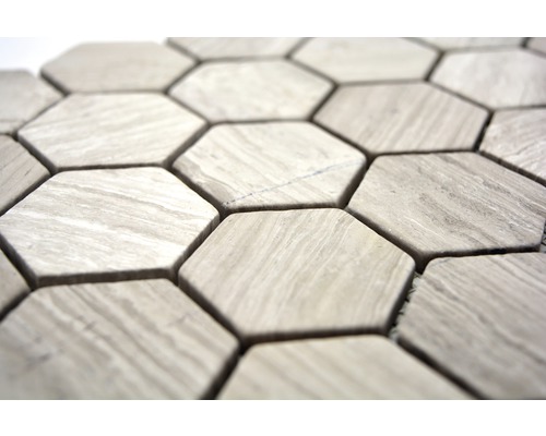 Gros plan de carreaux de mosaïque hexagonaux