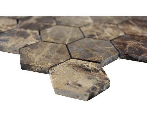 Carreaux de mosaïque hexagonaux en marbre
