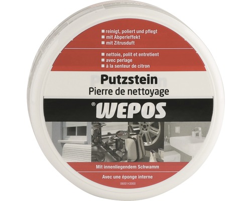 Pierre de nettoyage WEPOS pour nettoyer, polir et entretenir avec un parfum d''agrumes