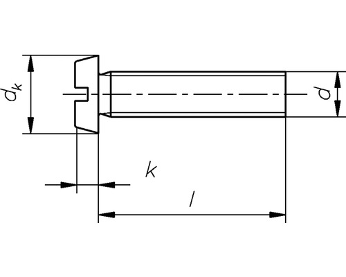Dessin technique d''une vis avec indications de dimensions