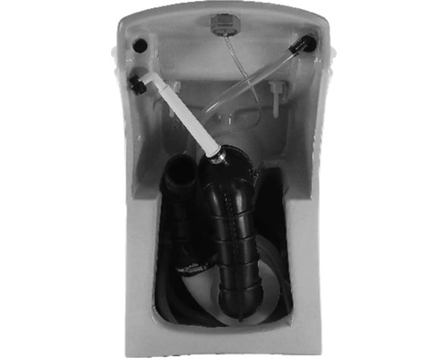 Innenansicht eines Spülkastens mit installierter Mechanik