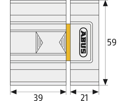 Abus Logo mit Maßangaben